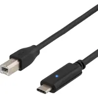 Deltaco USBC-1016 24 pin USB-C Uros 4 pin USB Type B Uros 2m
