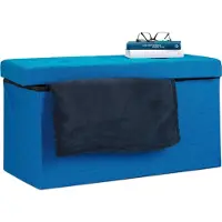 Relaxdays Taitettava penkki 38x76x38cm, sininen