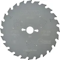DeWalt Katkaisuterä puulle ; 250x3x30,0 mm; Z24; 10°