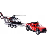 Kids Globe Off-Road Vehicle with Helicopter Traile