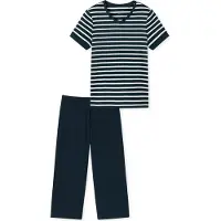 Schiesser 3/4-Long Midnight Blue Pyjamas - Casual Essentials - Navy - XXXL