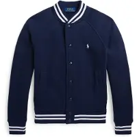 Ralph Lauren Fleece Baseball Jacket - Navy - 132-137