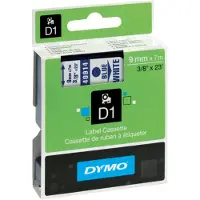 Dymo – D1, marking tape, 9mm, blue text on white tape, 7m - 40914 (S0720690)