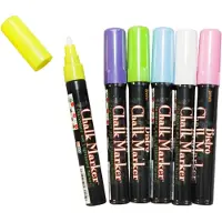 Other Blackboard Chalk Marker Fluor-kynä, pyöreä kärki, 6kpl