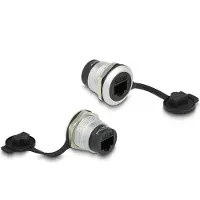 DeLOCK 86968, Musta, RJ45, RJ45, Naaras, Naaras, Cat6a