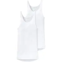 Schiesser Vests, 2-Pack, Double Rib, White - Original Classics - White - XL