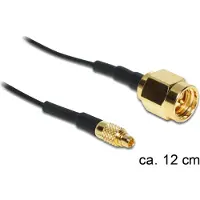 DeLOCK – Adapter, MMCX male-SMA male, 0.1m, black (88471)