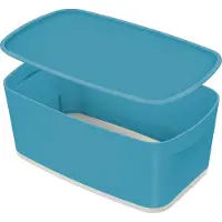Leitz Cosy säilytyslaatikko kannella MyBox S, Varastolaatikko, Sininen, Suorakulmainen, Muovi, Yksivärinen, Sisätila