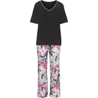 LASCANA Pyjama roosa / pitaija / musta / valkoinen