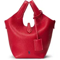 Ralph Lauren Polo Play Leather Small Tote & Crossbody - Red - ONE SIZE