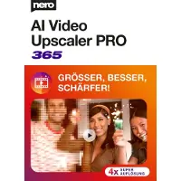 Nero AI Video Upscaler PRO, Grafiikkaeditori, Monikielinen, 1 lisenssi(t), Tilaus, 1 vuosi/vuosia, 12 kuukautta (EMEA-12800510)