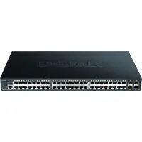 D-Link – DGS-1250-52XMPm 48-porttinen älykytkin, 10 Gbps, 370 W PoE-virransyöttö, hallittu, musta (DGS-1250-52XMP/E)