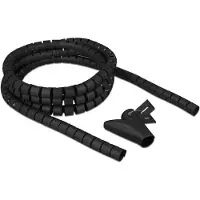 DeLOCK – Spiral Hose with Pull-in Tool 2.5 m x 20 mm black (18836)