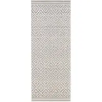 NORTHRUGS Matto 80x200cm, litteä kudottu, chenille-tyyppinen, harmaa kermanvärinen