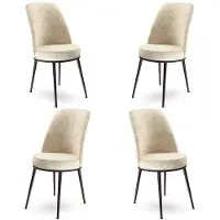 Skye Decor 4 tuolin setti Dexa, beige/ruskea
