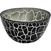 Nybro Crystal - Croco Kulho 17 cm Musta/Hopea