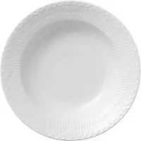 Royal Copenhagen - White Fluted Half Lace Syvä lautanen 21 cm