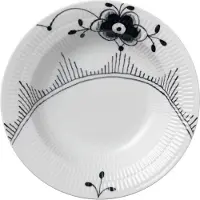 Royal Copenhagen - Black Fluted Mega Syvä lautanen 21 cm