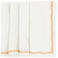 Chamois - White Embroidery Lautasliina 50x50 cm 4 kpl Orange