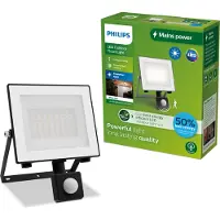 Philips LED-kohdevalaisin ulos Lois UE Sensor, 14 W, 3 000 K IP65 flood, Musta, Alumiini
