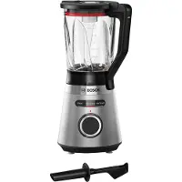 Bosch Serie 4 MMB6382M, Pöydällä pidettävä tehosekoitin, Jäänmurskaus, 1 m, 1200 W, Musta, Ruostumaton teräs