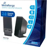 MediaRange MROS352, 1-suuntainen, 2.0 kanavaa, Langallinen, 6 W, 180 - 20000 Hz, Musta