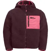 Jack Wolfskin Kids' Ice Curl Hood Jacket Boysenberry/Pink Välikerrospuserot 104