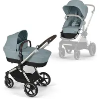 Cybex EOS Lux -yhdistelmävaunut, Stormy Blue, taupe runko