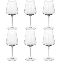 Georg Jensen Bernadotte punaviinilasi, 6 kpl