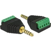 DeLOCK 65948, 4.4 mm, Terminal Block, Musta, Vihreä