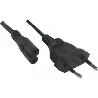 EXC Netzanschlusskabel, Eurostecker an Euro 8 Buchse, schwarz, 5,0 m Anschlusskabel f&uuml;r Notebooks, HiFi-Ger&auml;te usw. f&uuml;r die meisten europ&auml;ischen L&auml;nder ( 808312)