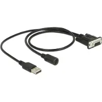 Navilock 62907, DB9, MD6 + USB A, Musta, 1 kpl, Taiwan