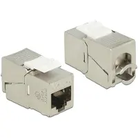 DeLOCK 86179 RJ45-LSA Category 6A suojattu - Keystone-moduuli, metalli, valkoinen