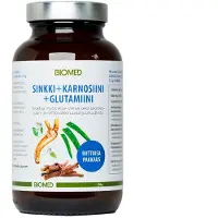 Biomed Sinkki+Karnosiini+Glutamiini 120 g ravintolisä