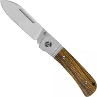 QSP Knife Hedgehog Spear Point 142SP-B, Satin 14C28N, Bocote Wood, slipjoint pocket knife