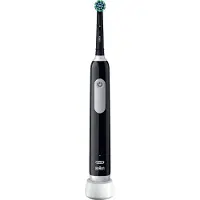 Braun Oral-B Pro 1 8700216012935, Aikuinen, Pyörivä/värähtelevä hammasharja, Päivittäinen käyttö, Herkkä, Valkaisu, Musta, 2 min, Pyöreä