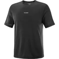 Salomon Men's Shkout Core Short Sleeve Tee Deep Black Deep Black/ S