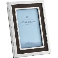 Georg Jensen Manhattan kehys, pieni, ruostumaton teräs - nahka