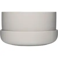Iittala Nappula ruukku + aluslautanen 24x13 cm, vaaleanharmaa