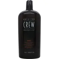 American Crew Hair & Body 3-IN-1 shampoo, hoitoaine ja suihkugeeli 3in1 miehille 1000 ml