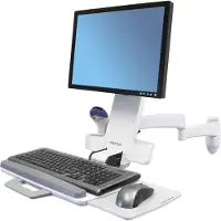 Ergotron – Monitor arm, 200-series, max 8,2 kg, white (45-230-216)