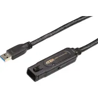 Aten 3.2 Gen1 USB-A uros-naaras -jatkokaapeli, 10m, musta