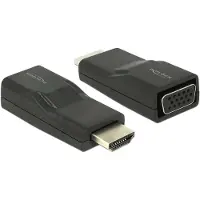 DeLOCK HDMI/VGA, HDMI, VGA, Musta (65655)