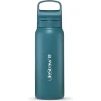 LifeStraw Go Laguna Teal GOST-650ML-TEAL Stainless Steel, water bottle with 2-stage filter, 650 ml