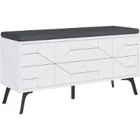 CALICOSY Kenkäkaappi Dune Bench, valkoinen