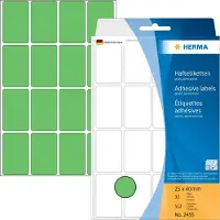 Herma 2455, Vihreä, Pyöristetty suorakulmio, Selluloosa, Paperi, 32 arkkia, 11,1 cm, 17 cm