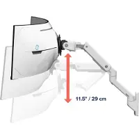 Ergotron HX Series HX ARM WITH VERY HEAVY DUTY PIVOT WALL, Ruuvit, 17 kg, 144,8 cm (57"), 75 x 75 mm, 100 x 100 mm, Korkeudensäätö (45-694-216)