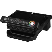 Tefal GC705816, Musta, Suorakulmainen, Kosketus, Ritilä, 600 cm², Ruostumaton teräs