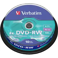 Verbatim DVD-RW 4,7GB/120min, 4x, spindle, 10kpl