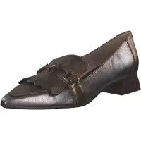 Hispanitas for woman. CHI243573 Menorca bronze leather shoes (42), 1 to 3 cm, None, Casual, Party